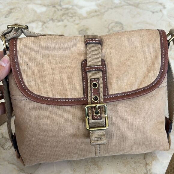 Fossil Canvas & Leather Mini Safari Bag - Picture 7 of 11